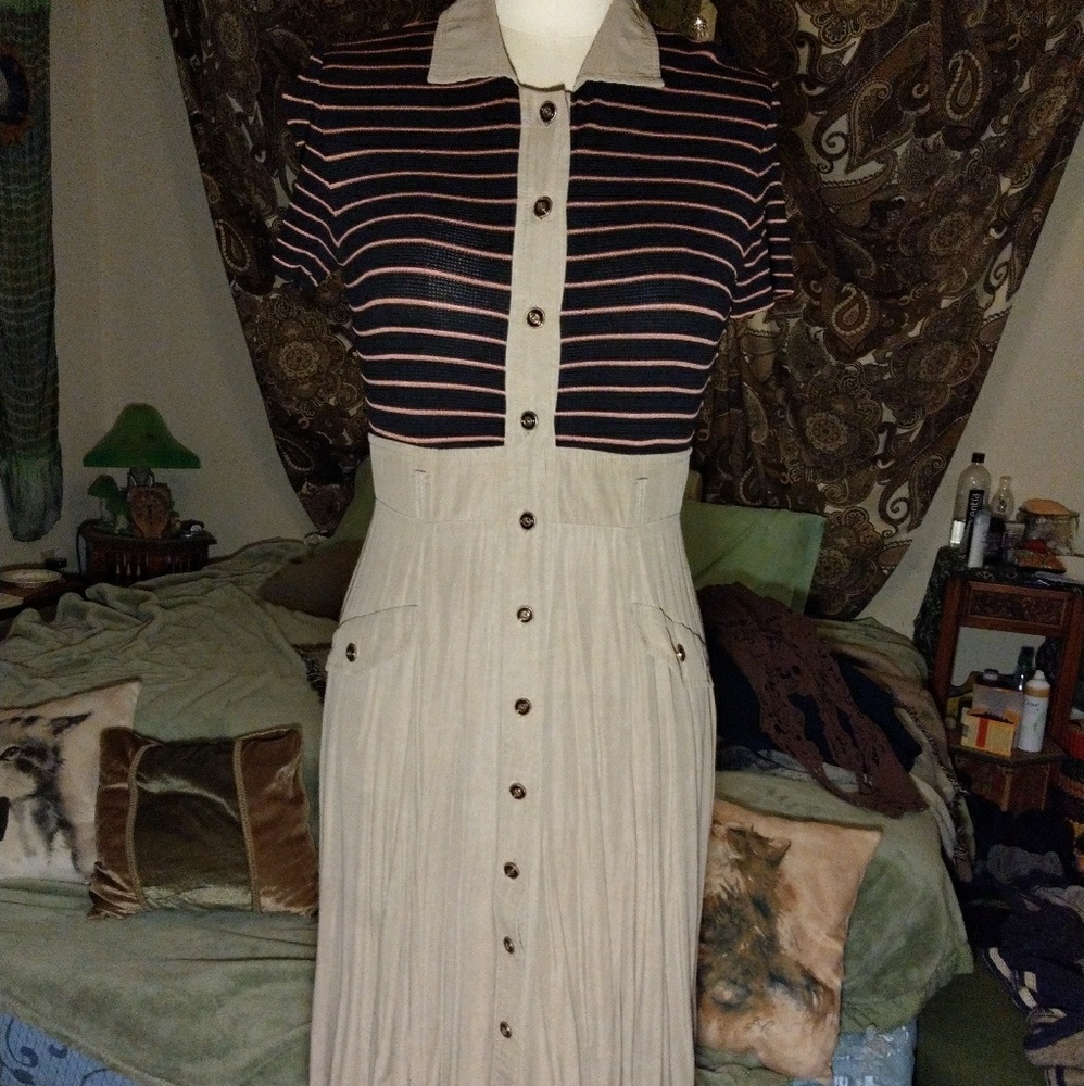 Vintage Button-up Dress by John Roberts
